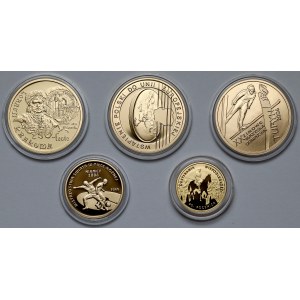 50, 100 i 3x 200 zł 2004-2008 - zestaw (5szt)