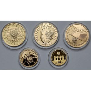 50, 100 i 3x 200 zł 2004-2008 - zestaw (5szt)