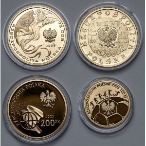 100 i 3x 200 zł 2005-2008 - zestaw (4szt)
