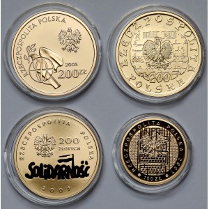 100 i 3x 200 zł 2005-2007 - zestaw (4szt)