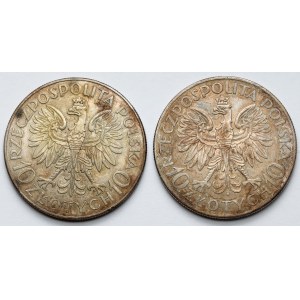 10 gold 1933 Sobieski and Traugutt, set (2pcs)