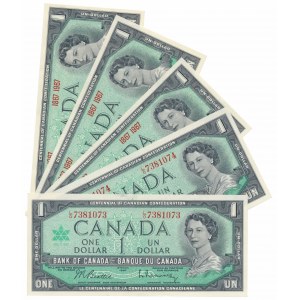 Kanada, 1 Dollar 1967 (5szt)