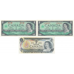 Kanada, 2x 1 Dollar 1967 und 1 Dollar 1973 (3Stück)
