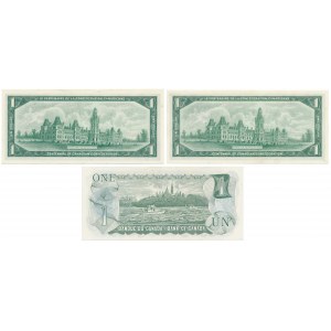 Kanada, 2x 1 Dollar 1967 und 1 Dollar 1973 (3Stück)
