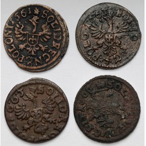 John II Casimir, Crown and Lithuanian Boratines 1661-1666 - set (4pcs)