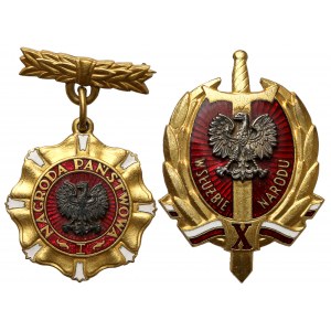 People's Republic of Poland, Award Badge Set (2pcs)