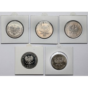 PRÓBA CuNi 10-20 złotych 1964-1985, zestaw (5szt)