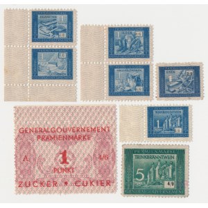 Generalna Gubernia, Pramienmarke - zestaw znaczków premiowych (8szt)
