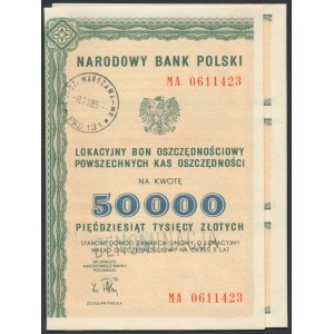 NBP, vkladový spořicí dluhopis 50 000 PLN