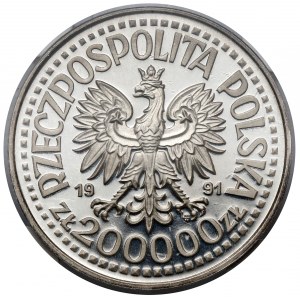 Próba SREBRO 200.000 złotych 1991 Jan Paweł II - Matka Boska