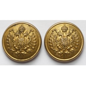 Austria, Buttons with coat of arms, Hoch Fein - set (2pcs)