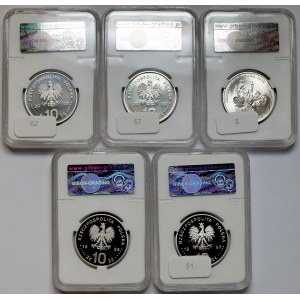 NBP-Spiegel, 10 Zloty 1996-2001 - Satz (5 Stück)
