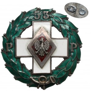 Odznak 53. hraničiarskeho pešieho pluku - strieborný