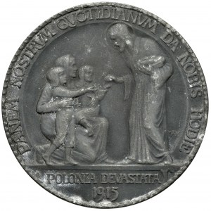 Medal, Polonia Devastata 1915 (J. Wysocki)