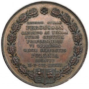 Medal, Robert Cutlar Fergusson - defender of the Polish cause 1832