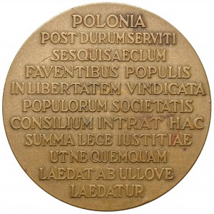 Medaile, přijetí Polska do Rady Společnosti národů v Ženevě 1926