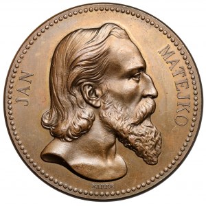 Medaille, Jan Matejko - Historienmaler Landsmänner 1875