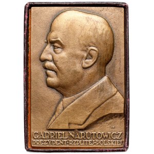 kleine MW-Plakette (40x27) - Präsident Gabriel Narutowicz