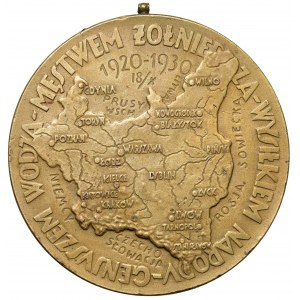 Medal, Józef Piłsudski, 10. rocznica Wojny Polsko-Bolszewickiej 1930