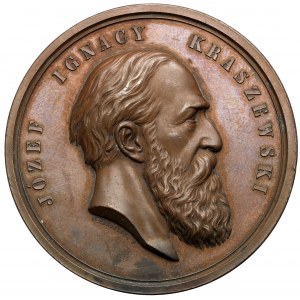 Medal, Józef Ignacy Kraszewski 1879 - głowa w prawo