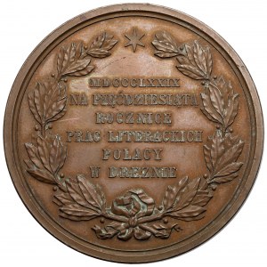Medal, Jozef Ignacy Kraszewski 1879 - head to the right