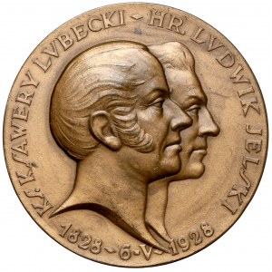 Medaile, 100. výročí založení Polské banky, Lubecki-Jelski 1928