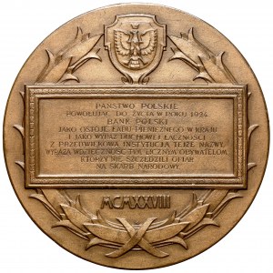 Medal, 100-lecie Banku Polskiego, Lubecki-Jelski 1928