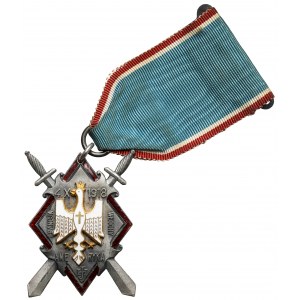 Odznak Hallerove meče - s vyrytým venovaním 1950