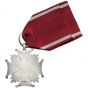 II RP, Srebrny Krzyż Zasługi - J. Knedler - w srebrze