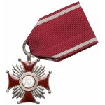 II RP, Srebrny Krzyż Zasługi - J. Knedler - w srebrze