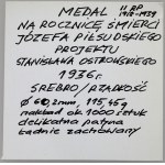 Medal, Józef Piłsudski, Rocznica Śmierci 1936 - w srebrze - RZADKI