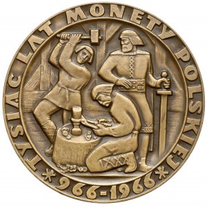 Medaille, Tausend Jahre polnische Münzprägung 1966