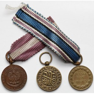 II RP, sada miniatur medailí (3ks)