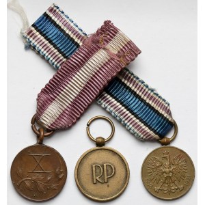 II RP, sada miniatúr medailí (3ks)