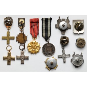Poľská ľudová republika, sada miniatúrnych odznakov a medailí