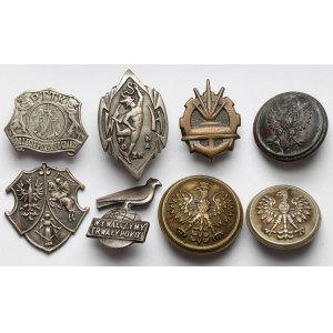 Set of miniatures, badges and buttons (8pcs)