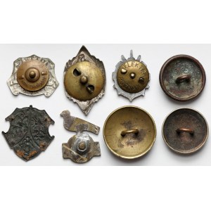 Set of miniatures, badges and buttons (8pcs)