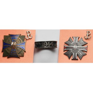 Pamětní odznaky a prsten Povstání 1944 - sada (3ks)