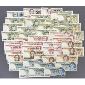 PRL, zestaw banknotów (46szt)