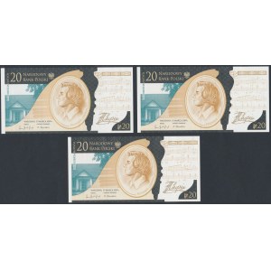 20 zloty 2009 - Frederic Chopin - in folder with brochure (3pcs)