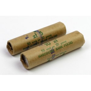 Bank rolls of 10 and 20 pennies (2pcs)