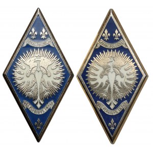 Odznaka, 5 Regiment Kirasjerów Royal Pologne - zestaw (2szt)