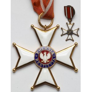 PRL, Order of Polonia Restituta cl.II/III + miniature