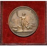 France, 19th century print of Louis XIV medal of 1664 - Jungendis Commercio Gentibus