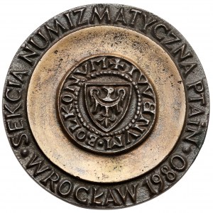 Medaille, Numismatische Sektion der PTAiN, Wrocław 1980