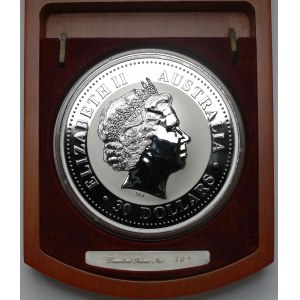 Austrálie, 30 dolarů 2006 - 1 kg Ag.999 - Pes s diamantovým okem