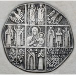 Medale, Tysiąclecie Chrztu 1966 - dwie odmiany w etui (2szt)