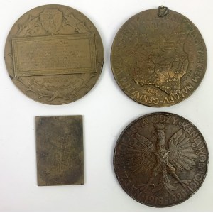 Medals and plaque - Second Republic period (4pcs)