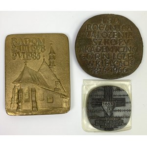 Medals and plaque - Staszic, Kolbe, Radom (3pcs)