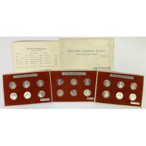 SILVER medallions - Kings of Poland Polish silver (18pcs)